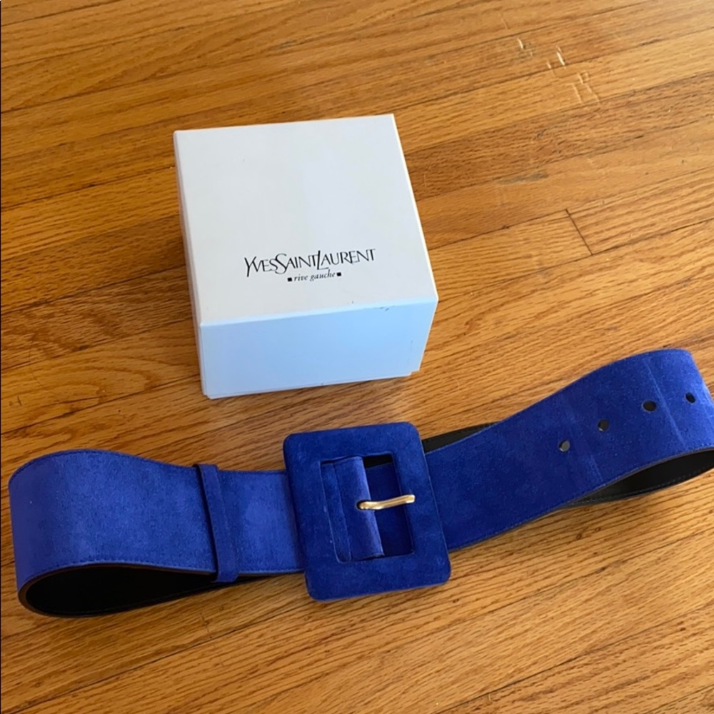 Yves Saint Laurent Electric Blue Waist Belt